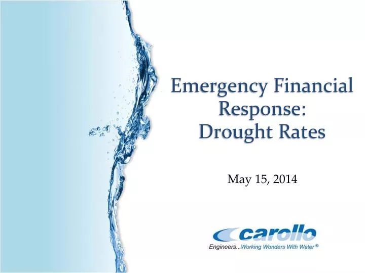 emergency financial response drought rates