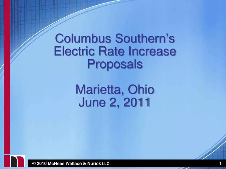 columbus southern s electric rate increase proposals marietta ohio june 2 2011