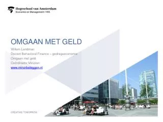 omgaan met geld