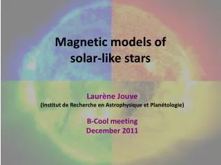 Magnetic models of solar-like stars