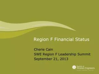 Region F Financial Status