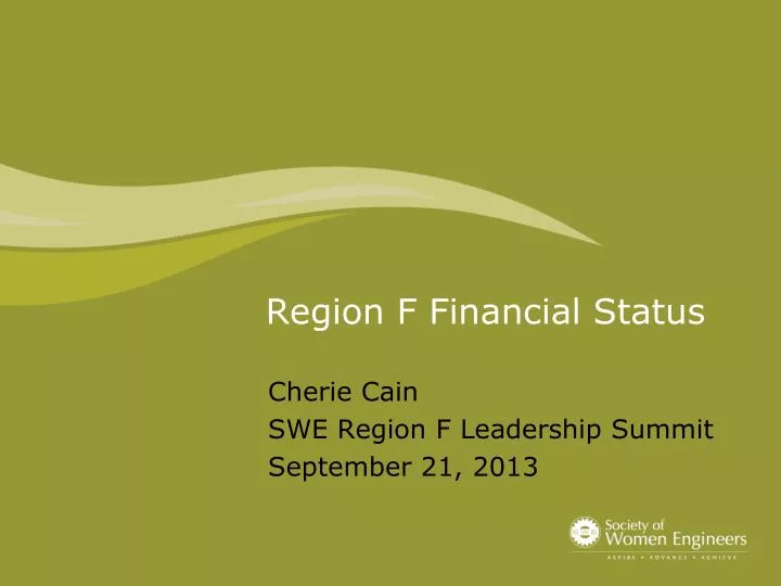 region f financial status