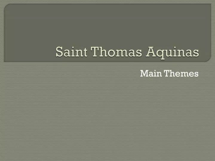 saint thomas aquinas