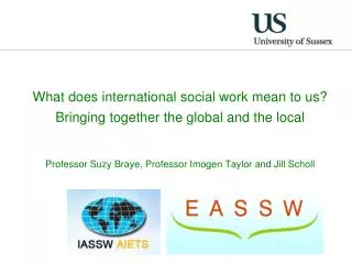 What does international social work mean to us? Bringing together the global and the local
