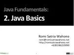 Java Fundamentals : 2. Java Basics - slide 1