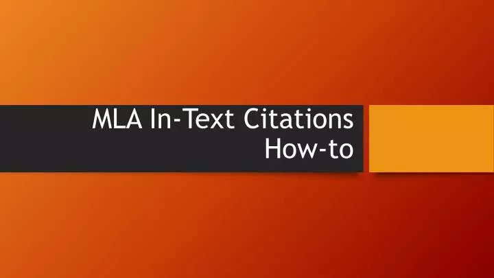 mla in text citations how to