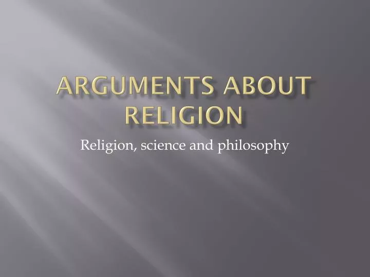 arguments about religion