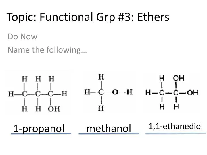 topic functional grp 3 ethers