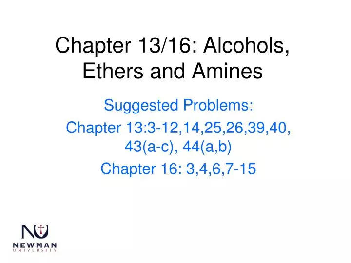 chapter 13 16 alcohols ethers and amines