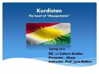 Kurdistan The heart of “Mesopotamia”