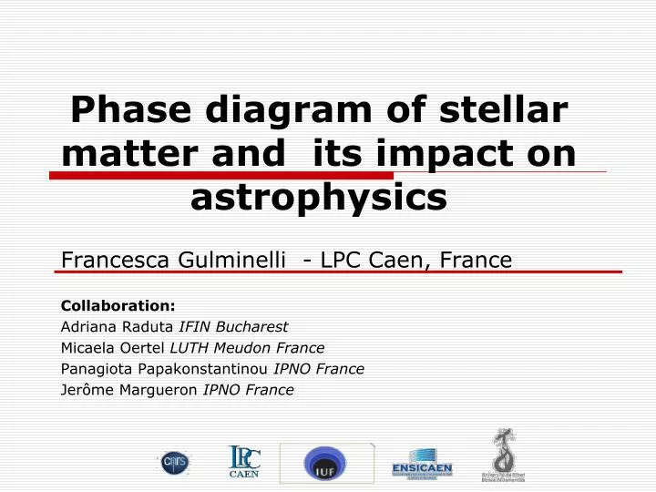 phase diagram of stellar matter and its impact on astrophysics