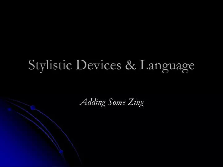 stylistic devices language