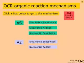 OCR organic reaction mechanisms