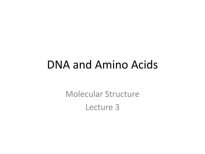 dna and amino acids