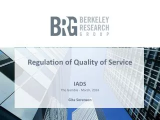 Regulation of Quality of Service