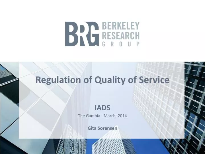 regulation of quality of service