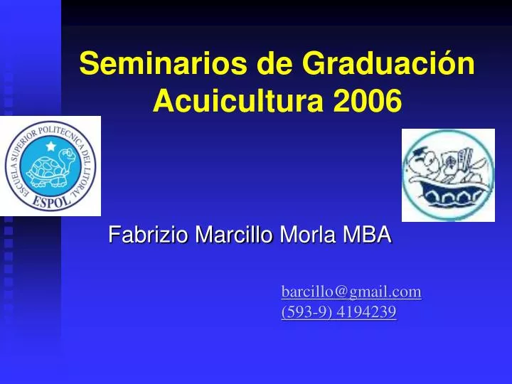 seminarios de graduaci n acuicultura 2006