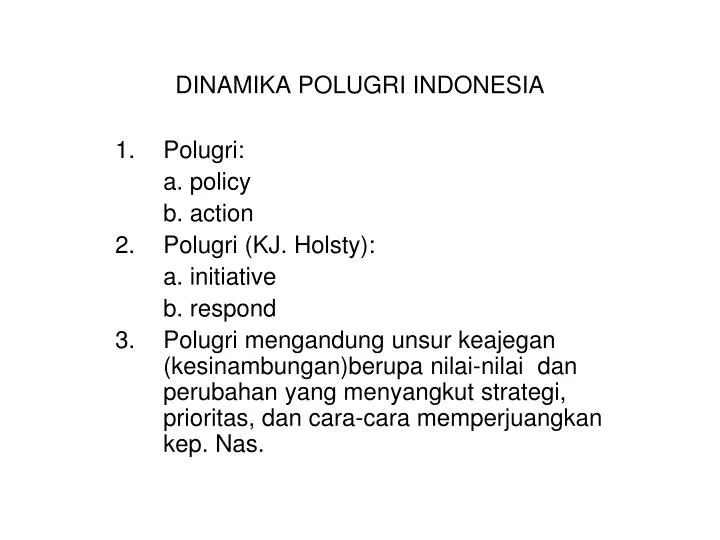 dinamika polugri indonesia