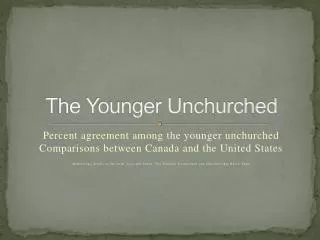 The Younger Unchurched