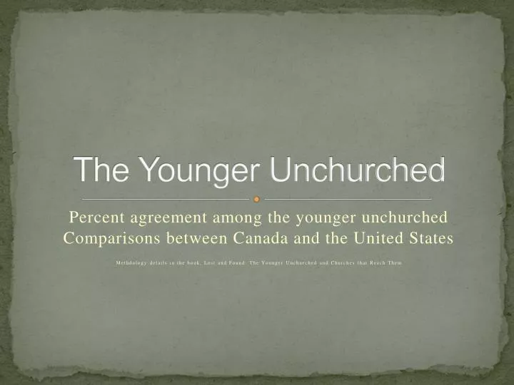 the younger unchurched