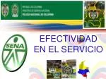 EFECTIVIDAD EN EL SERVICIO - slide 1