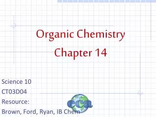 Organic Chemistry Chapter 14