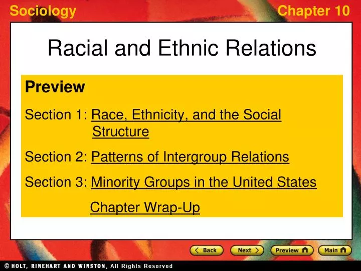 racial and ethnic relations