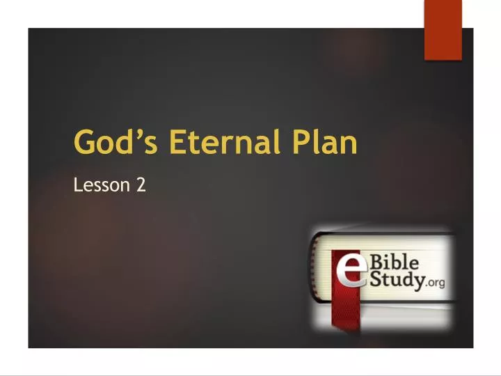 god s eternal plan