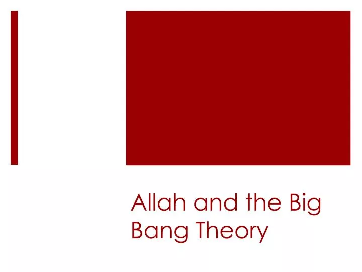 allah and the big bang theory