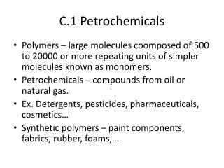 C.1 Petrochemicals