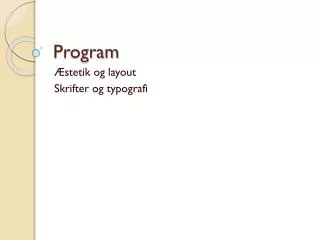 program