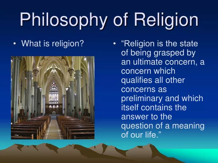 philosophy of religion