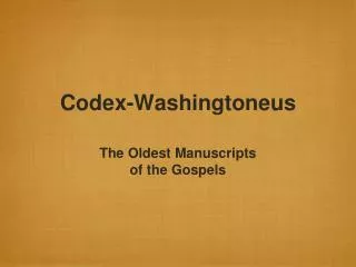 Codex-Washingtoneus