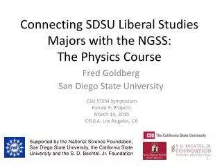 Connecting SDSU Liberal Studies Majors with the NGSS: The Physics Course