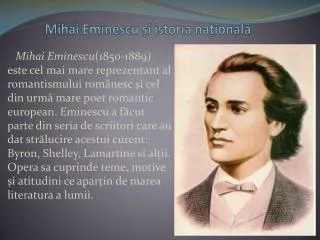 mihai eminescu i istoria na ional