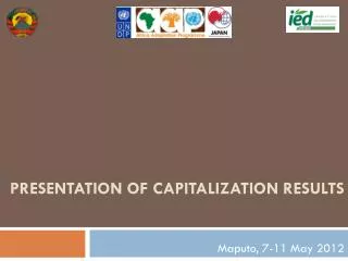 Presentation of capitalization results