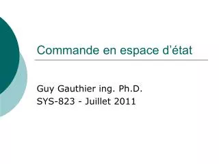 commande en espace d tat
