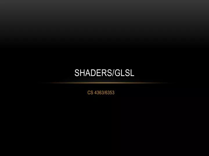 shaders glsl