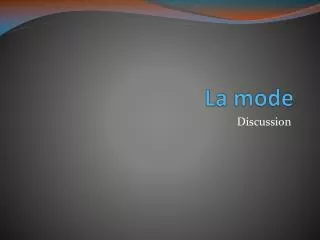 la mode