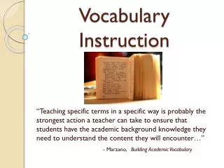 Vocabulary Instruction