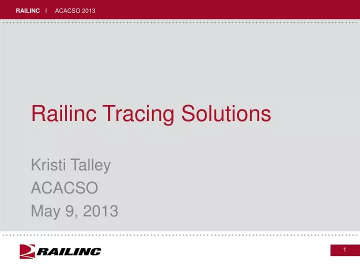 railinc tracing solutions