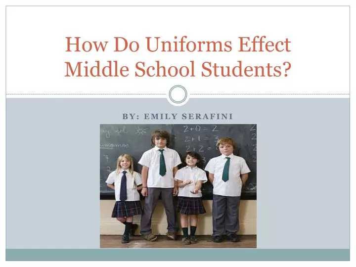 how do uniforms effect middle school students