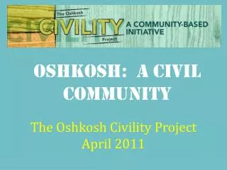 Oshkosh: a Civil Community