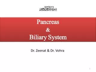 Pancreas &amp; Biliary System