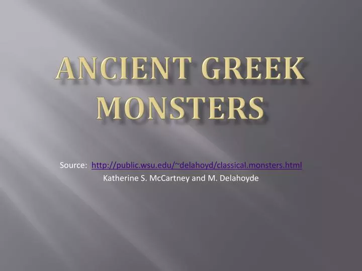 ancient greek monsters