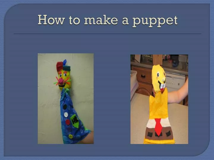 how to make a puppet