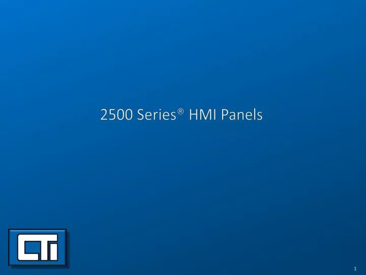 2500 series hmi panels