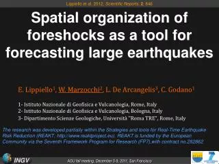 Spatial organization of foreshocks as a tool for forecasting large earthquakes