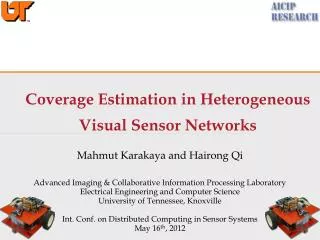 Coverage Estimation in Heterogeneous Visual Sensor Networks
