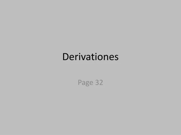 derivationes